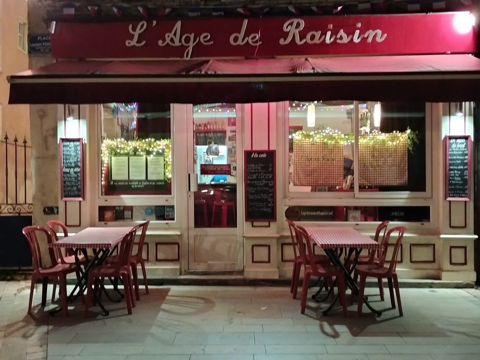 L'Age de Raisin, restaurant à Dijon